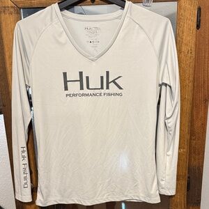 Huk Women’s Gray Performance Fishing Shirt